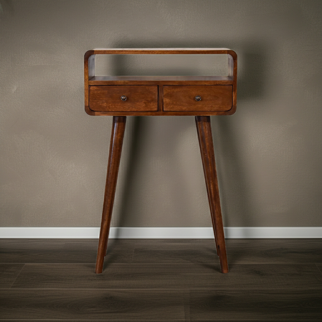 Mini Chestnut Console Table