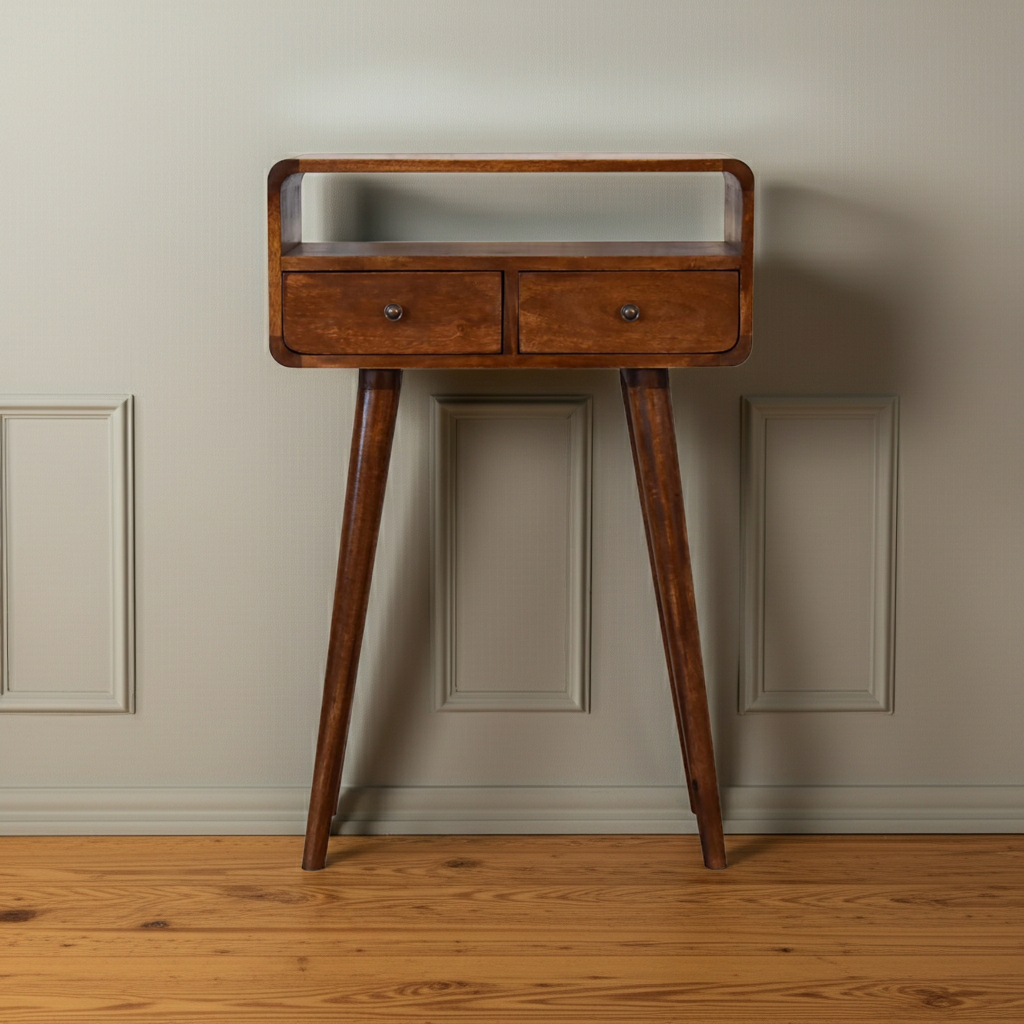 Mini Chestnut Console Table