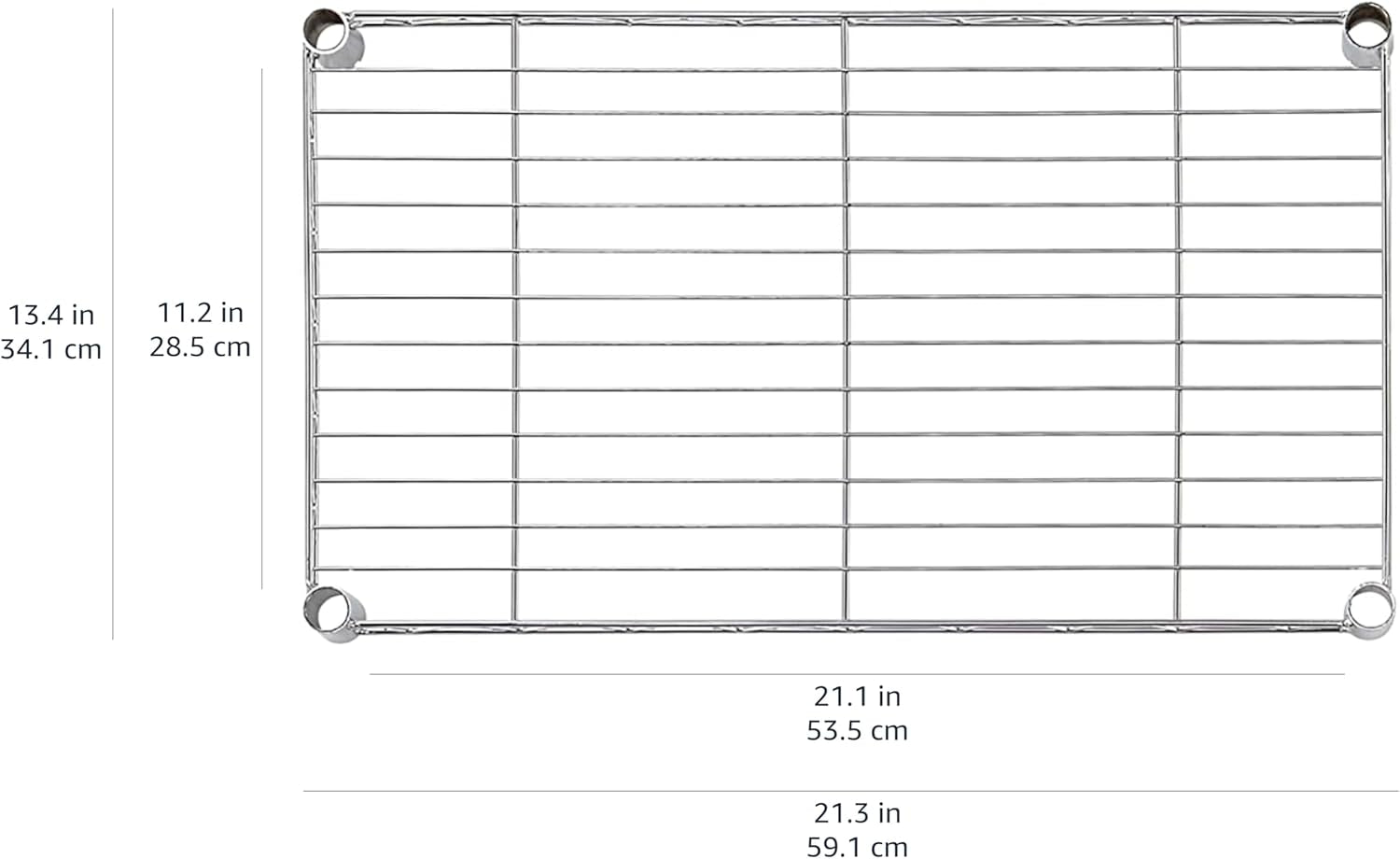3-Shelf Narrow Storage Unit with Height Adjustable Shelves and Levelling Feet, 340 Kgs Max Weight, Black, 34 Cm D X 58.9 Cm W X 76.2 Cm H