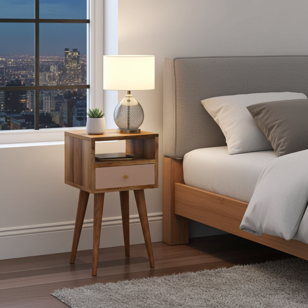 Mini Blush Hand Painted Bedside Table