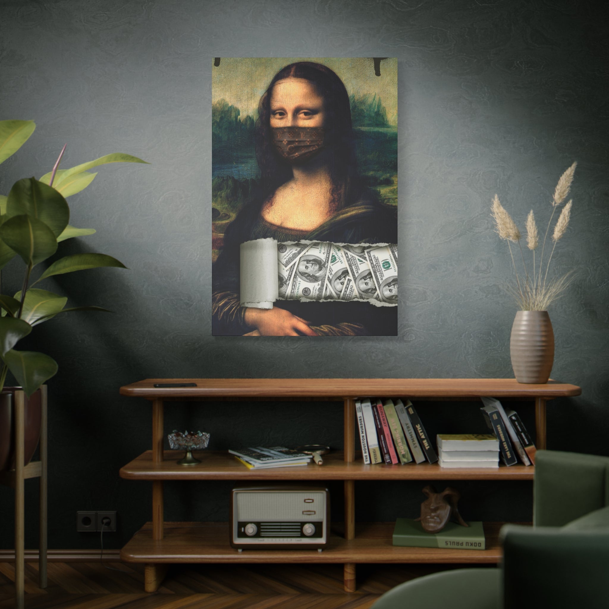 Mona Lisa Money Reveal Matte Canvas Wall Art