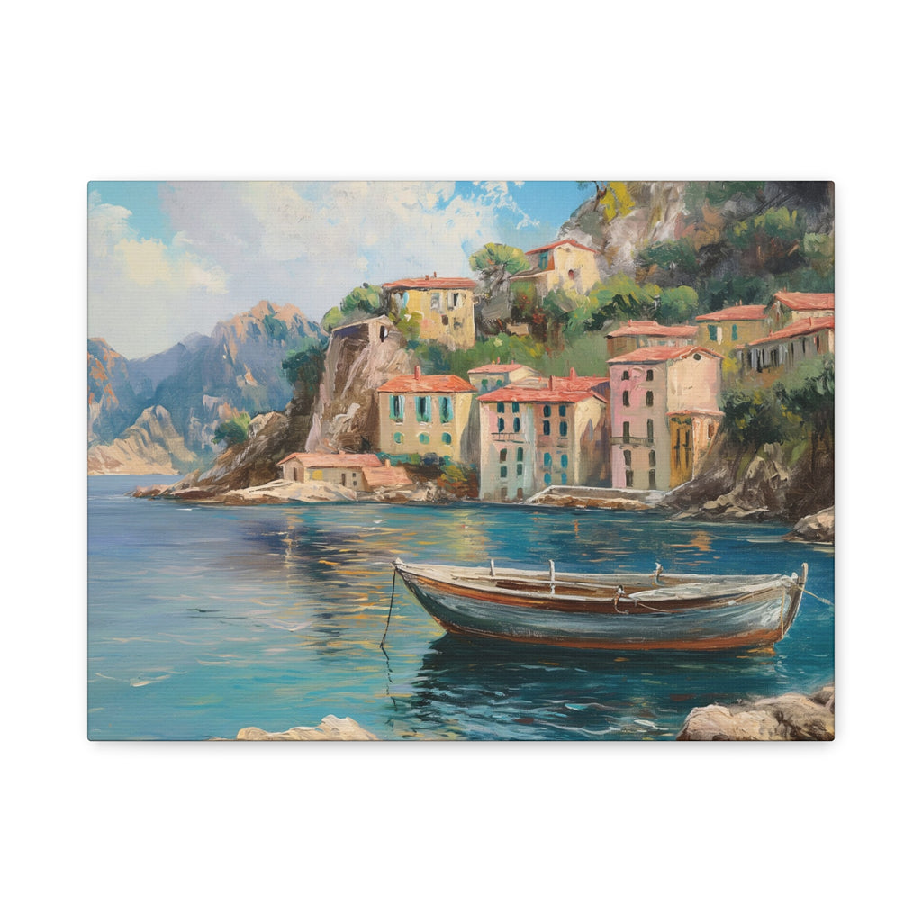 Mediterranean Harbor Canvas Wall Art