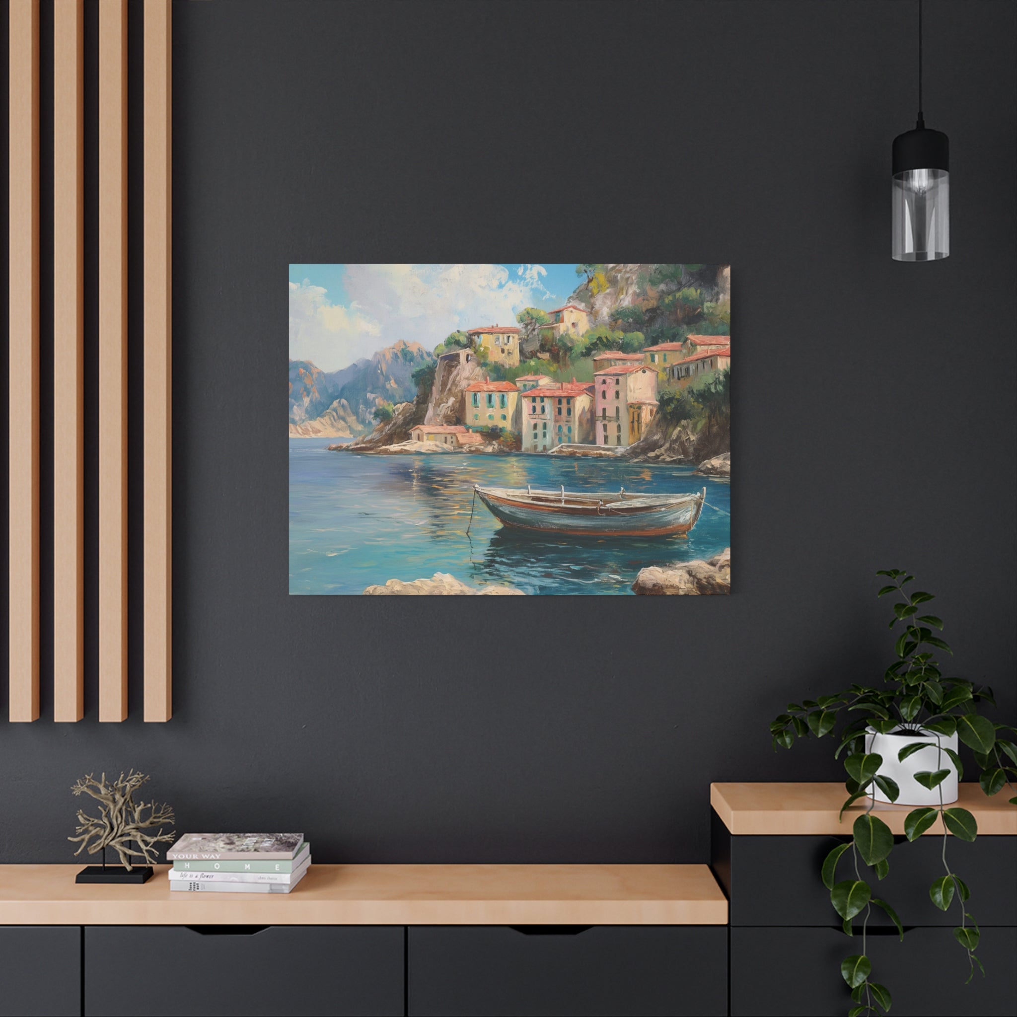 Mediterranean Harbor Canvas Wall Art