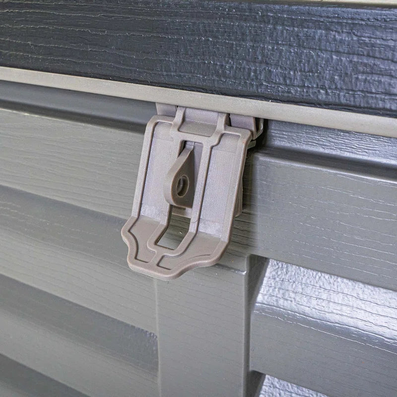 143Cm W 390L Water Resistant Plastic Lockable Deck Box in Grey