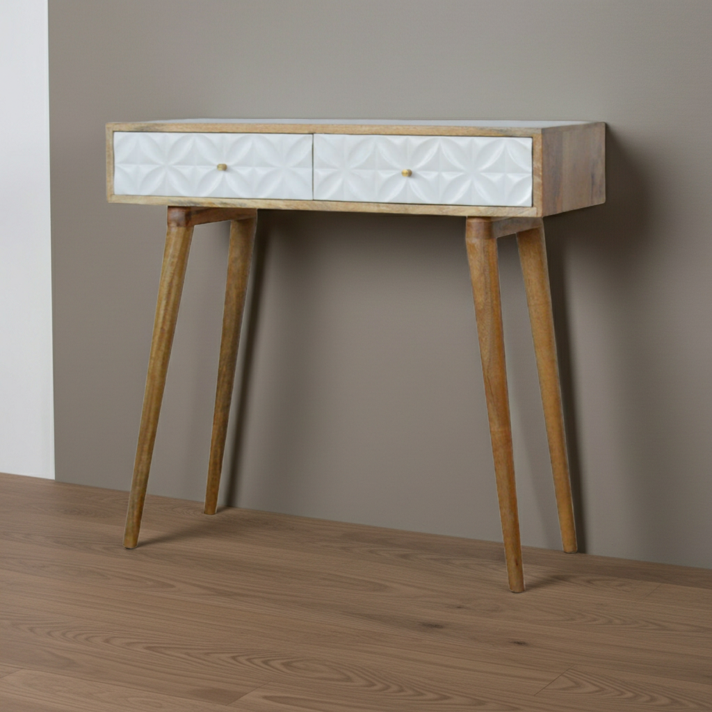 Daisy Carved Console Table