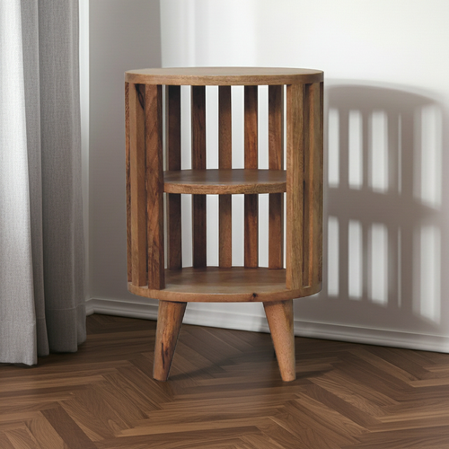 Ariella Double Shelf Oak-ish Bookshelf