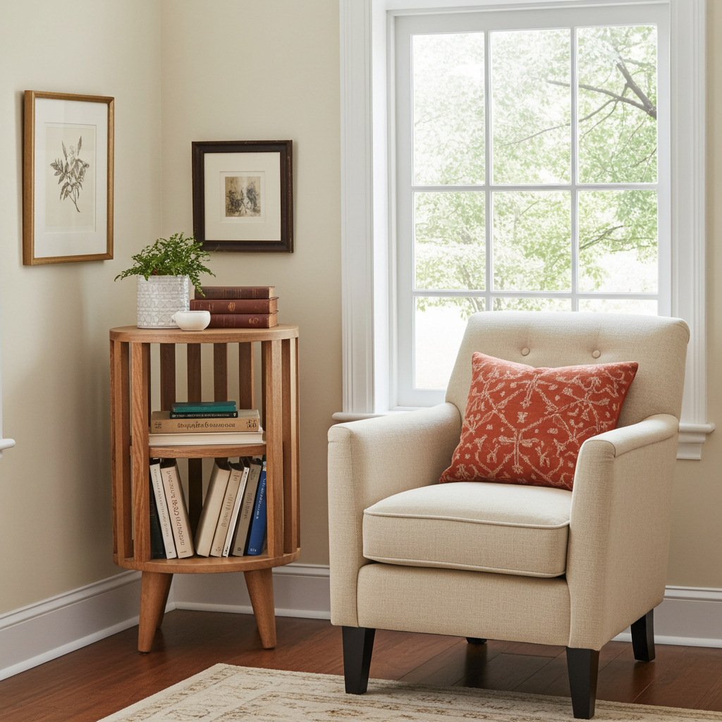 Ariella Double Shelf Oak-ish Bookshelf