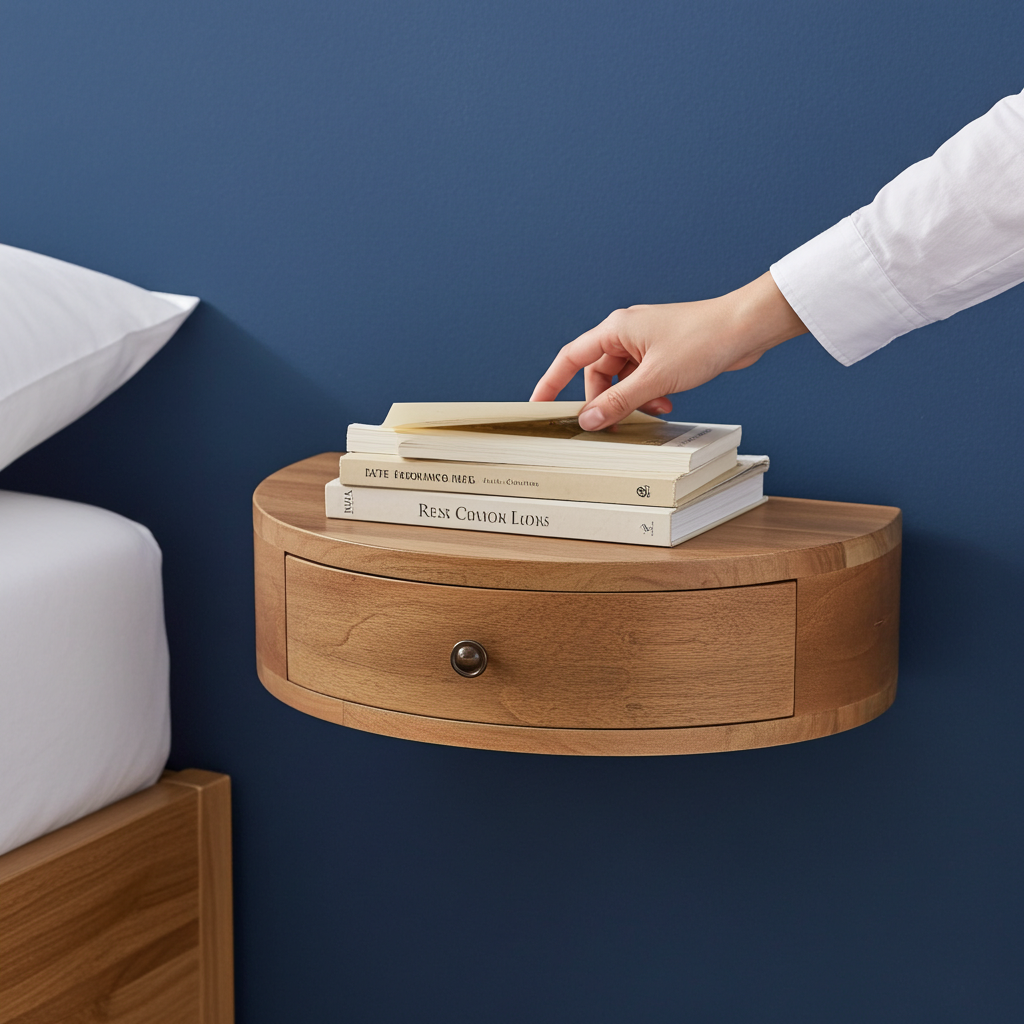 Wall Mounted Rounded Bedside