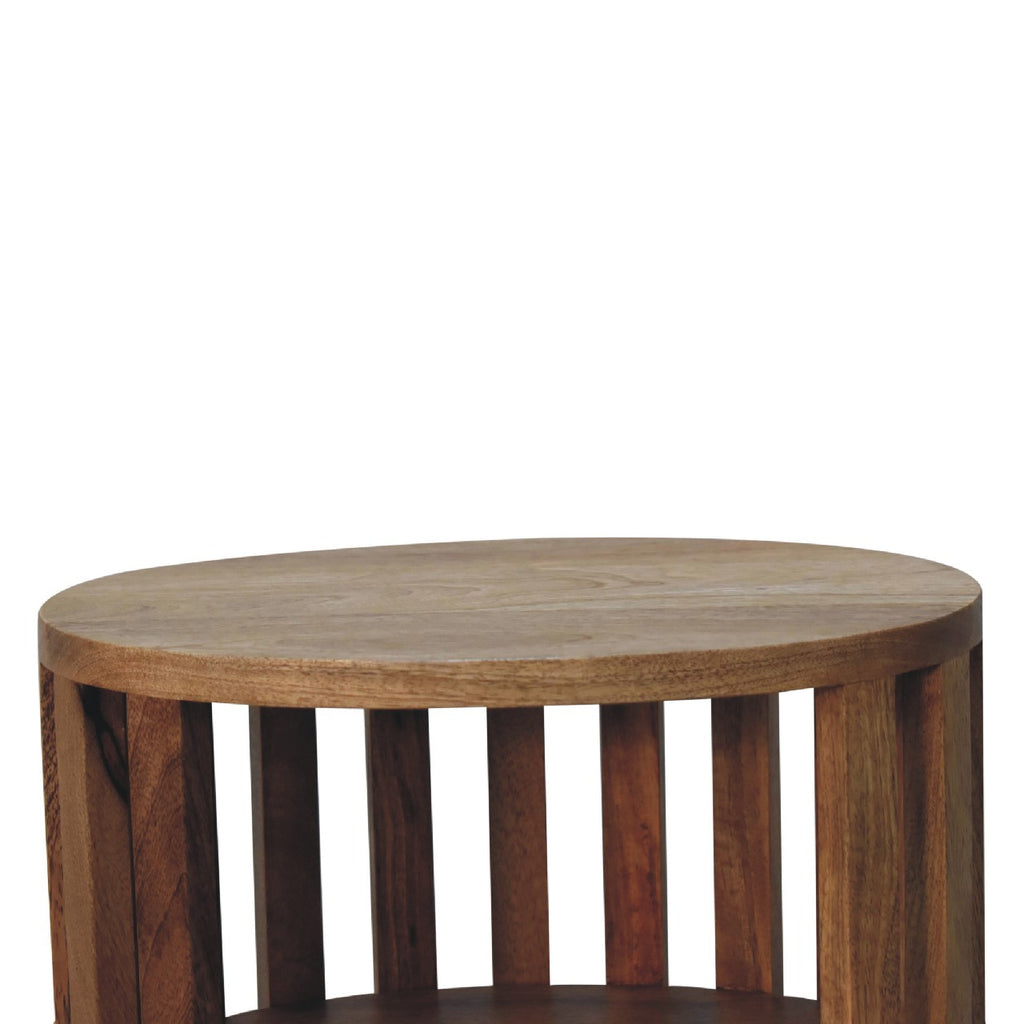 Ariella Double Shelf Oak-ish Bookshelf