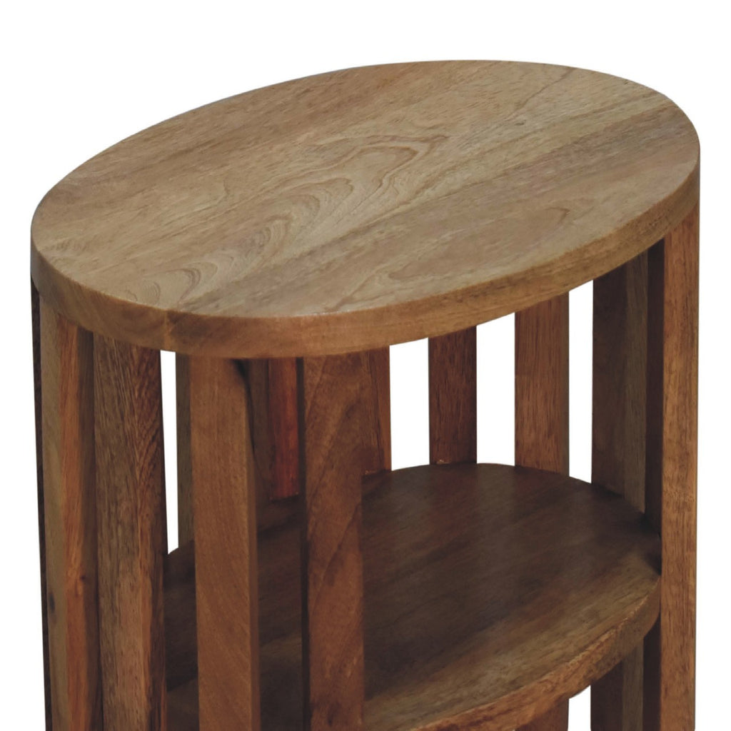 Ariella Double Shelf Oak-ish Bookshelf