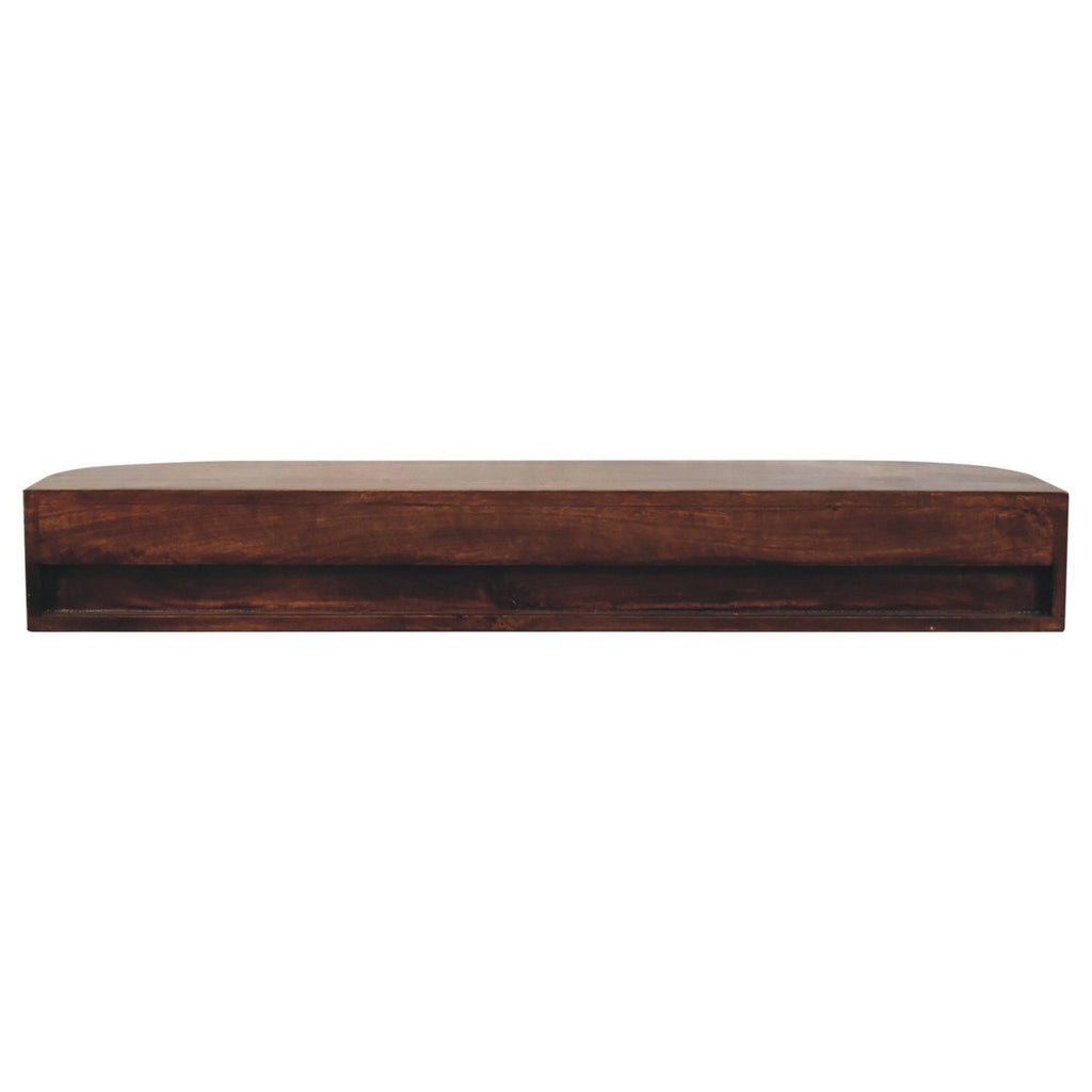 Lunar 2 Drawer Wall Mounted Chestnut Console