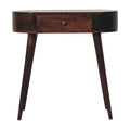 California Walnut Rounded Small Console Table