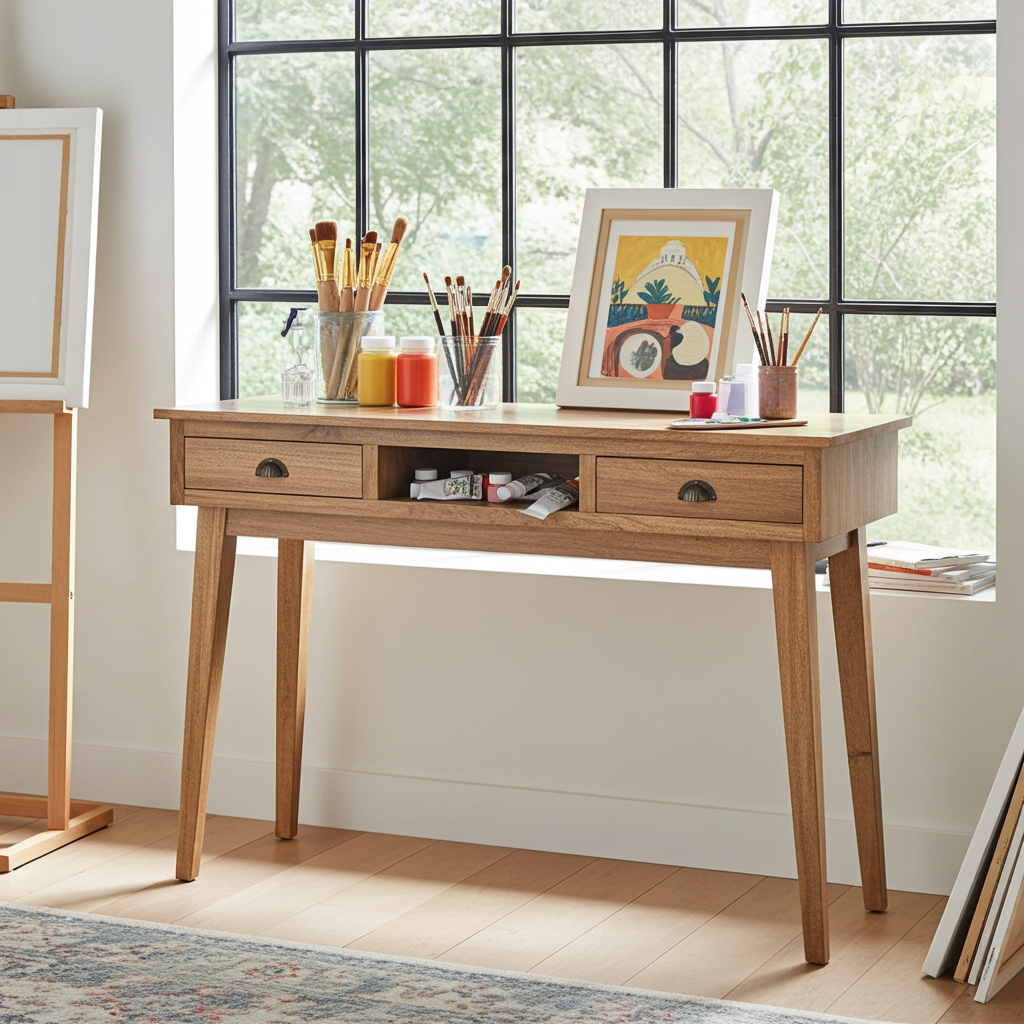 2 Drawer Shell Writing Desk