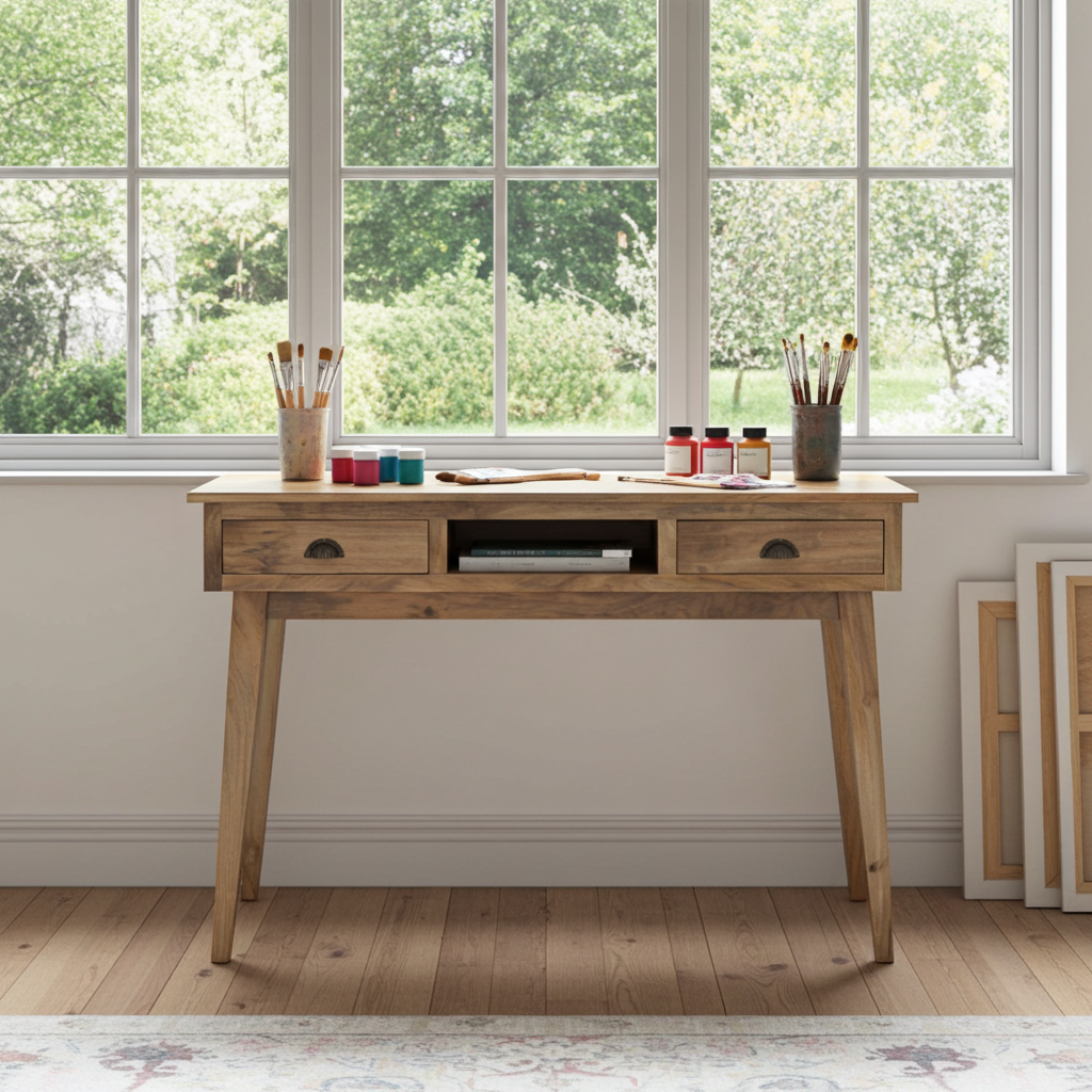 2 Drawer Shell Writing Desk