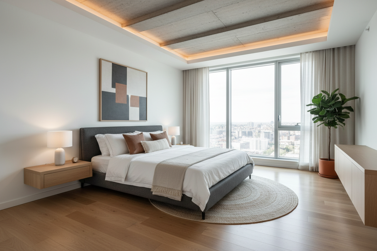 a modern bedroom