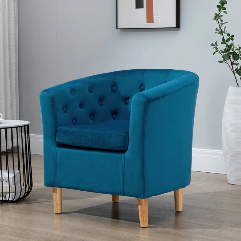 Tarbes Velvet Barrel Chair
