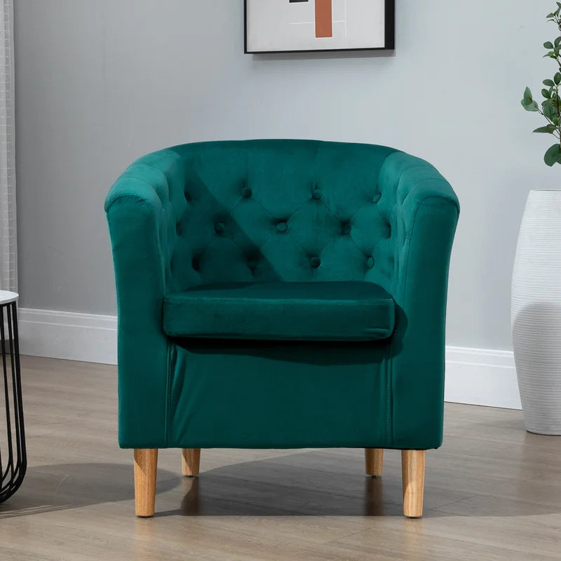 Tarbes Velvet Barrel Chair