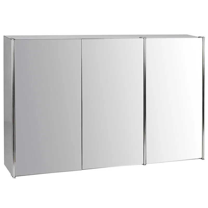 Carthage Bathroom Triple 680Mm X 450Mm Surface Mount Mirror Cabinet