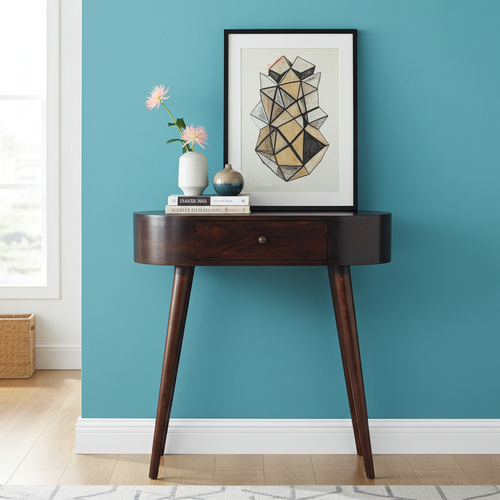 Albion Light Walnut Console Table