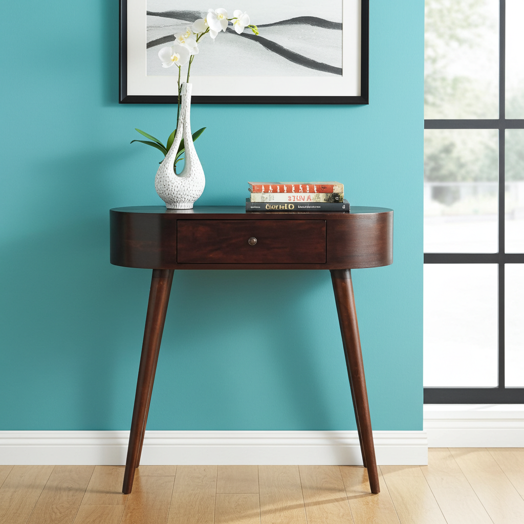 Albion Light Walnut Console Table