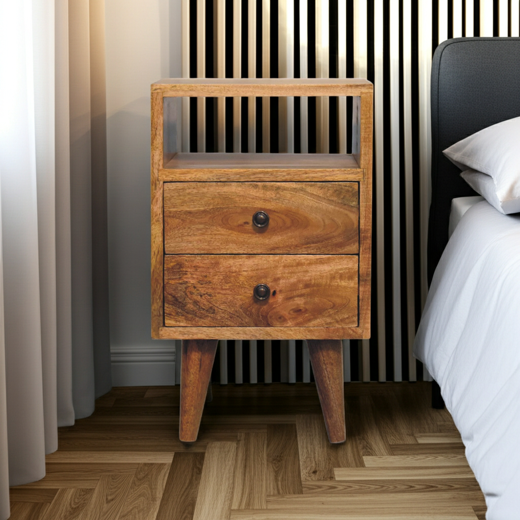 Mini Oak-ish Classic Open Bedside