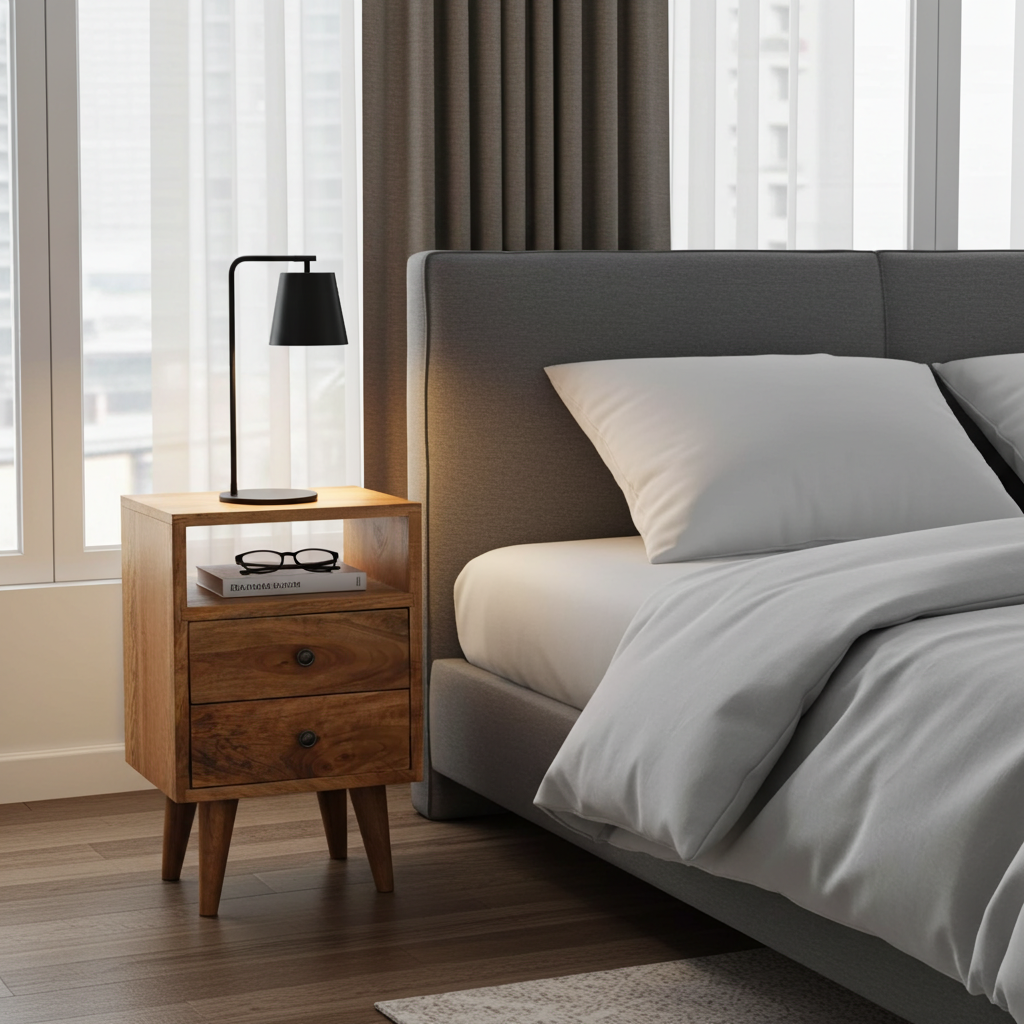 Mini Oak-ish Classic Open Bedside